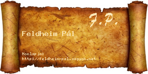 Feldheim Pál névjegykártya